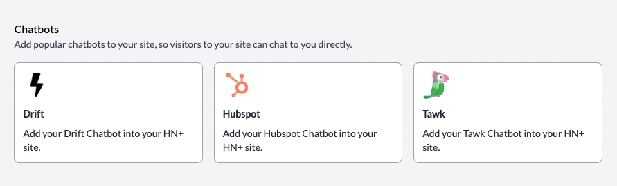 Integrating HN+ with chatbots